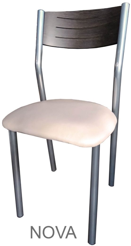 Silla nova caño cromado